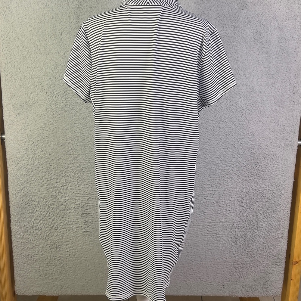 Tommy Bahama Shift Womens XL Black White Dress Aubrey Cassia Striped IslandZone - Picture 2 of 9